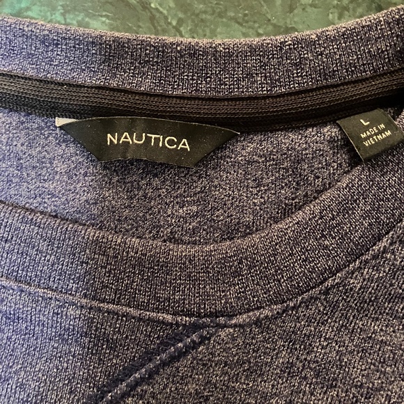 Nautica 2pc Medium Pullover/Button Down &1pc Large Navy Sweater Bundle - Picture 3 of 13